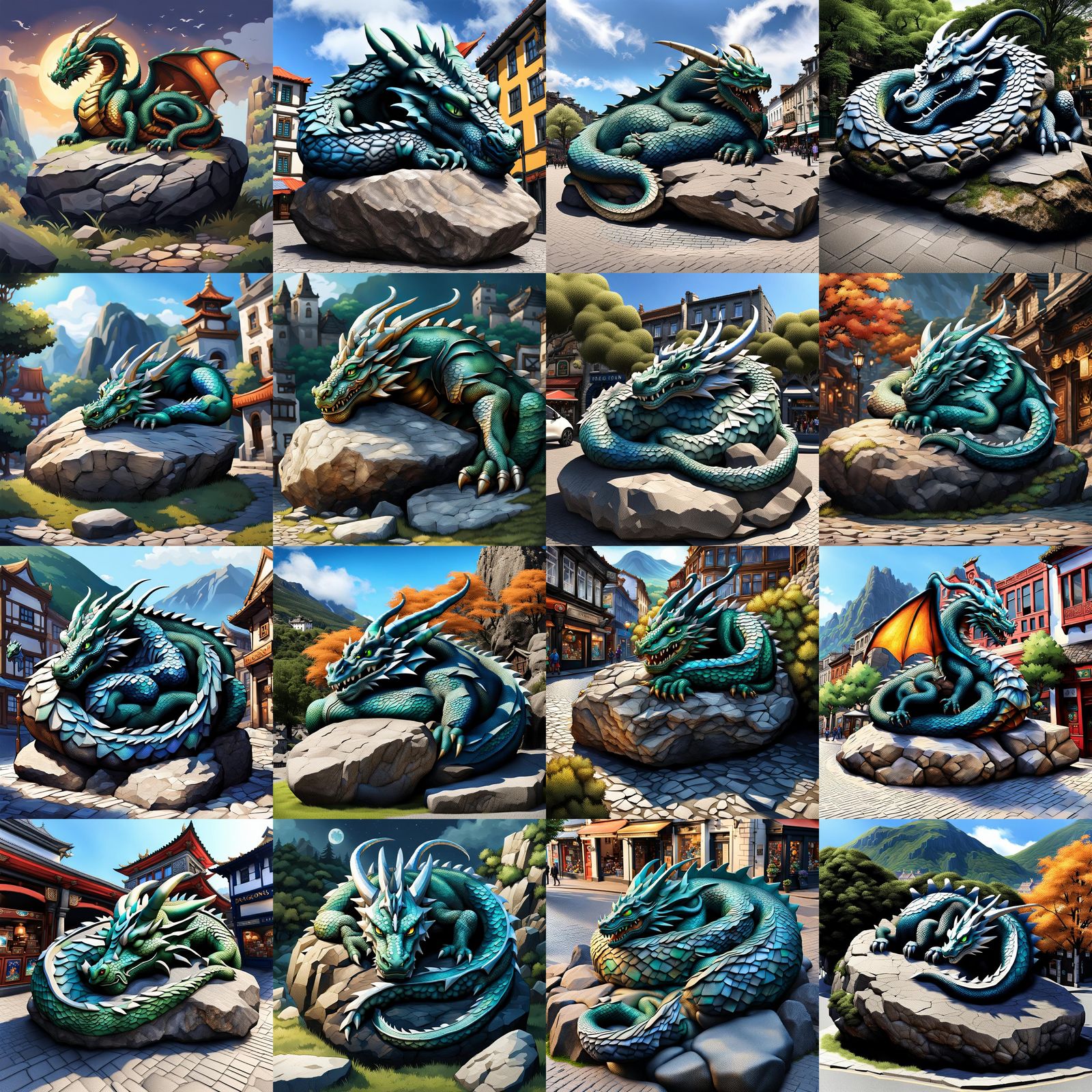 Dragon Sleeping Peacefully on Dragons' Rock