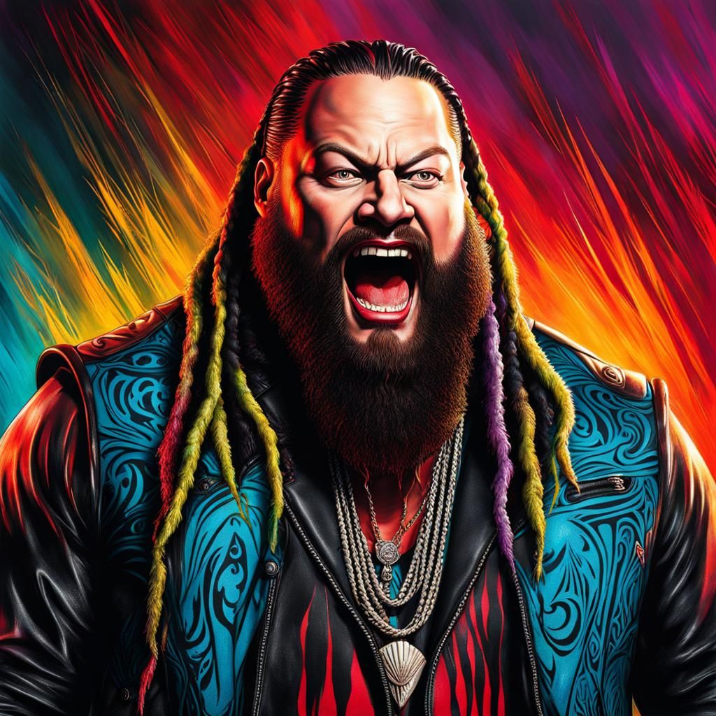 Hyperrealistic Portrait of The Fiend Bray Wyatt