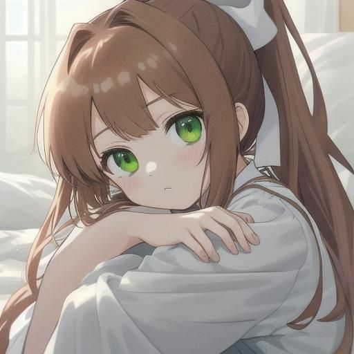 Anime-Inspired Portrait of a Young Girl in a Dreamy Atmosphe...