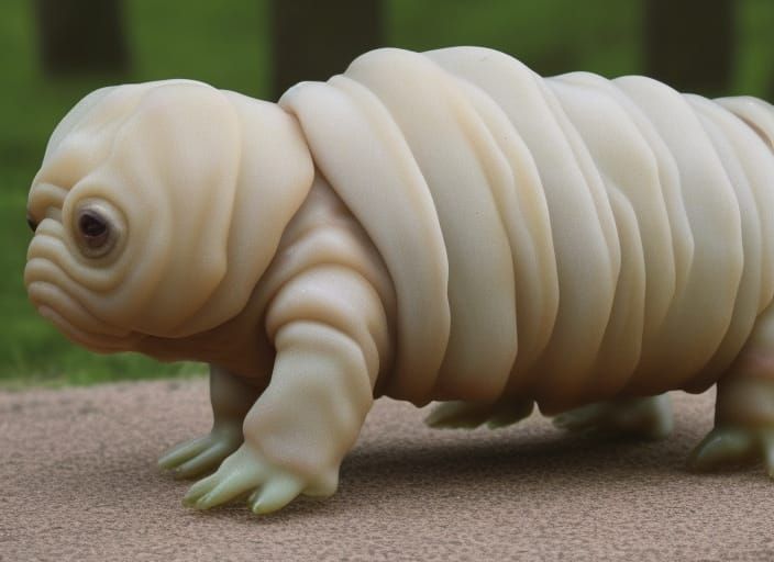 Dog-Sized Tardigrade Walking in a Park