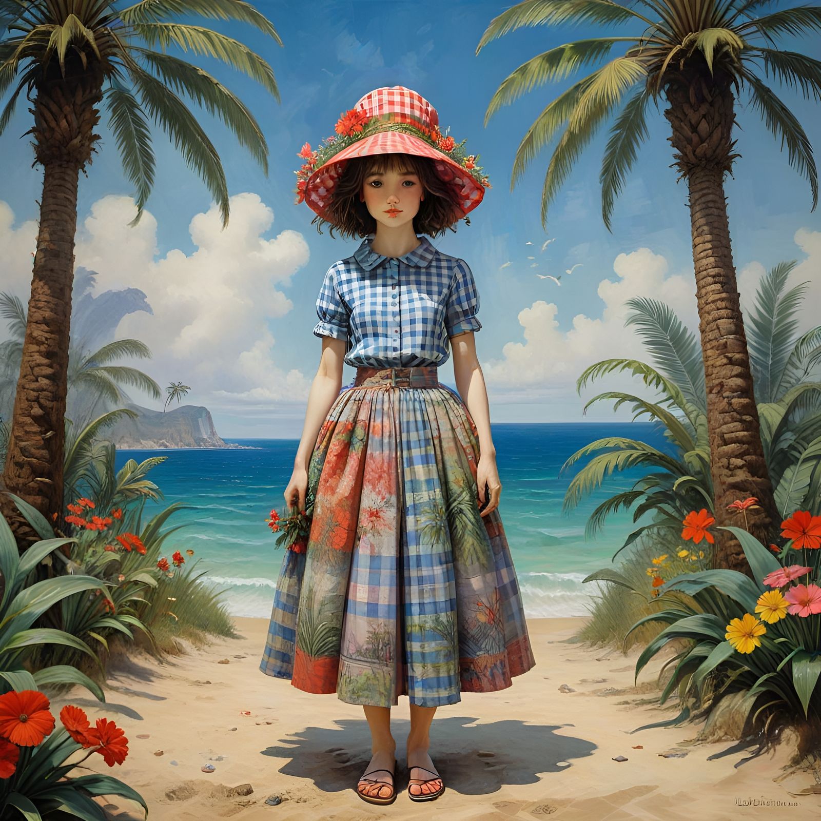 GINGHAM CLASSIC CHECKERED PATTERN FUN UNEXPECTED OUTFIT