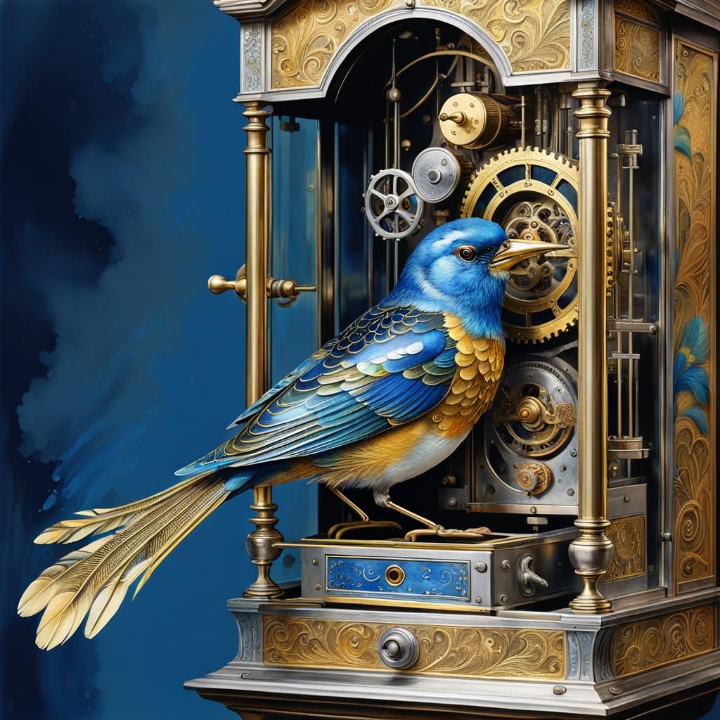 A 17th century mechanic singing bird automat...