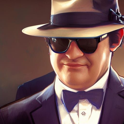 The Blues Brothers: Hyperdetailed Concept Art Portrait