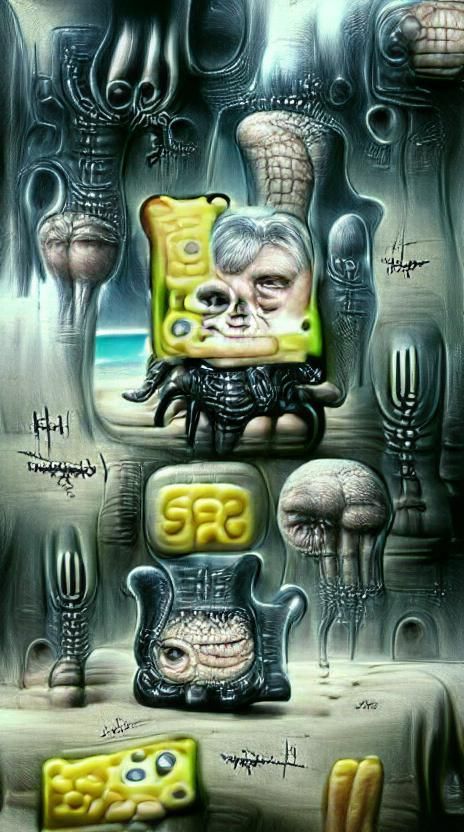 SpongeBob SquarePants in Giger Style