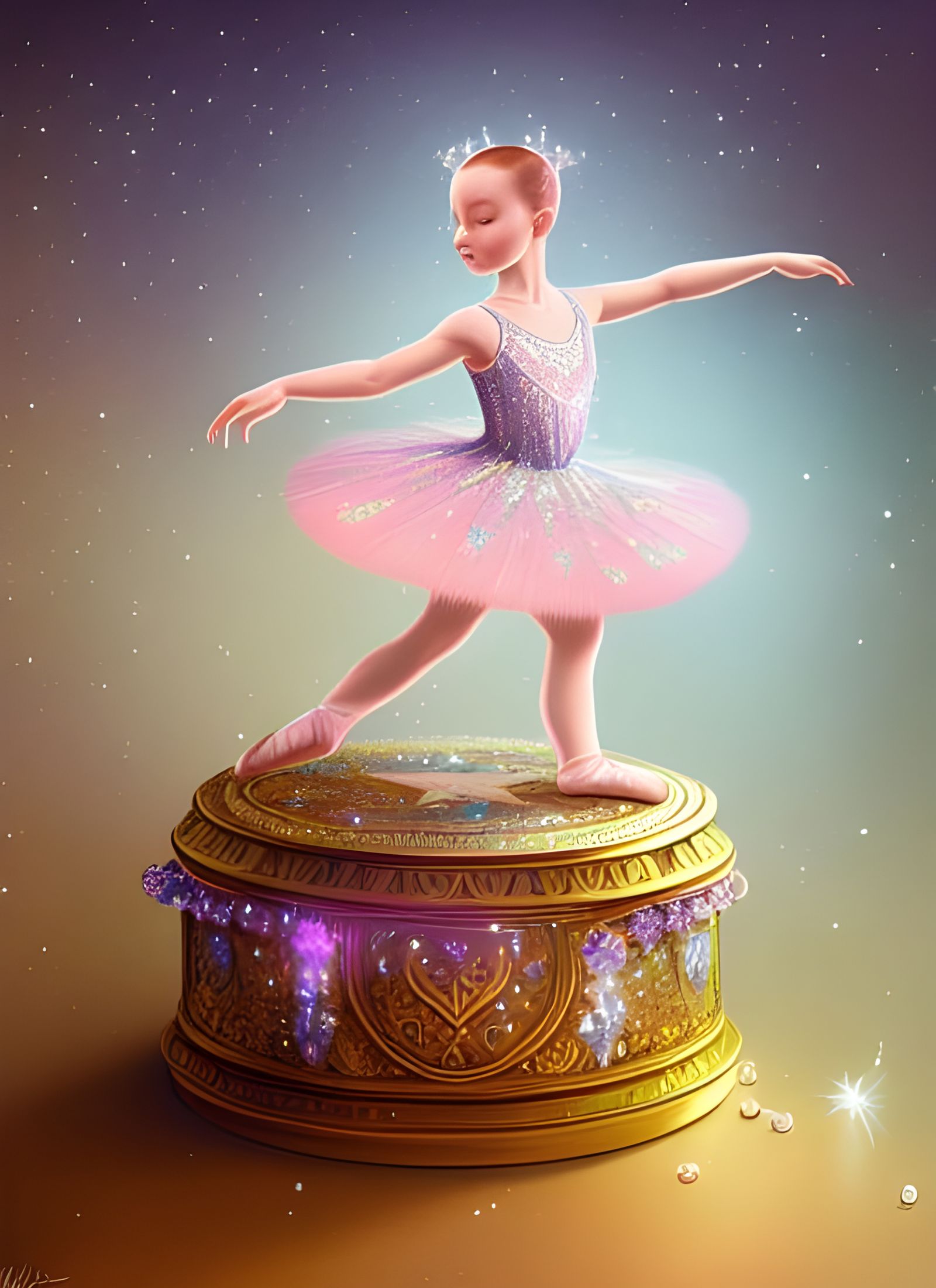 Russian Ballerina Dances on Music Box