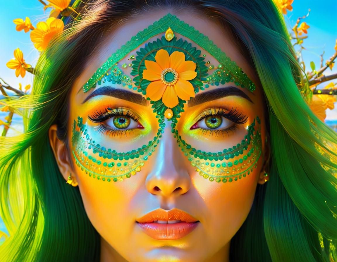 River Boat Scene with Girl and Kaleidoscope Eyes