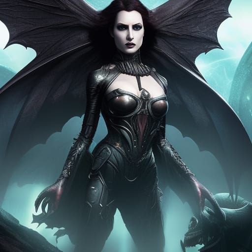 Eldritch Horror: Bat-Winged Humanoid in Dark Fantasy Style