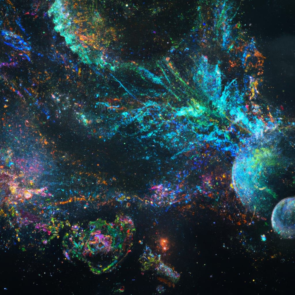 Fractal Space Galaxies: Detailed Matte Painting