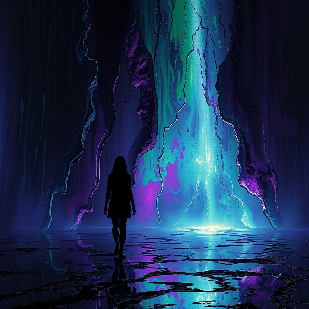 Abstract Molten Metal Memory Echoes in Expressionism