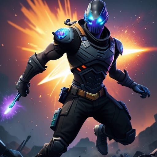 Epic Fortnite Battlefield Jump in Digital Art