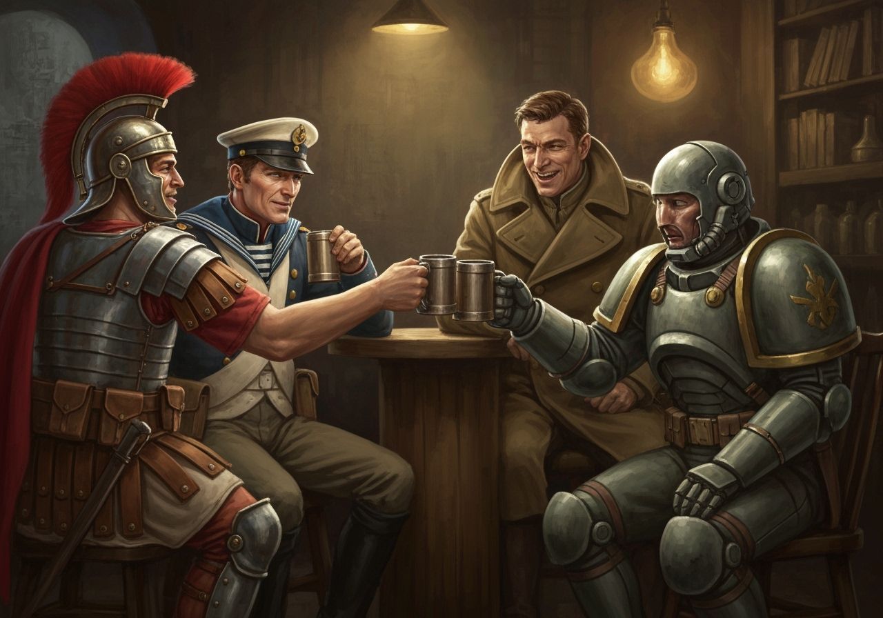 Cross-Time Canteen: Soldiers Share a Drink