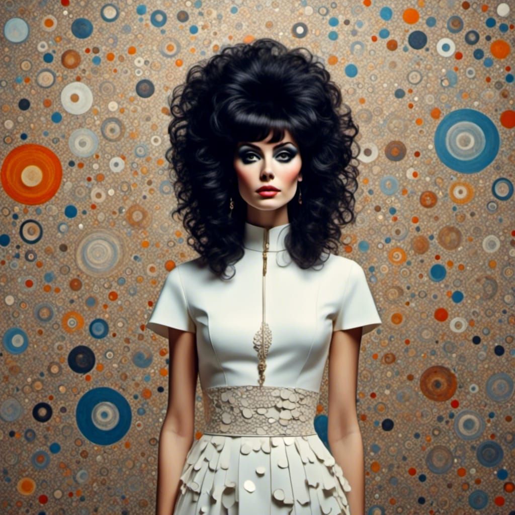 Priscilla Presley Inspired Bouffant in Sixties Mod Style