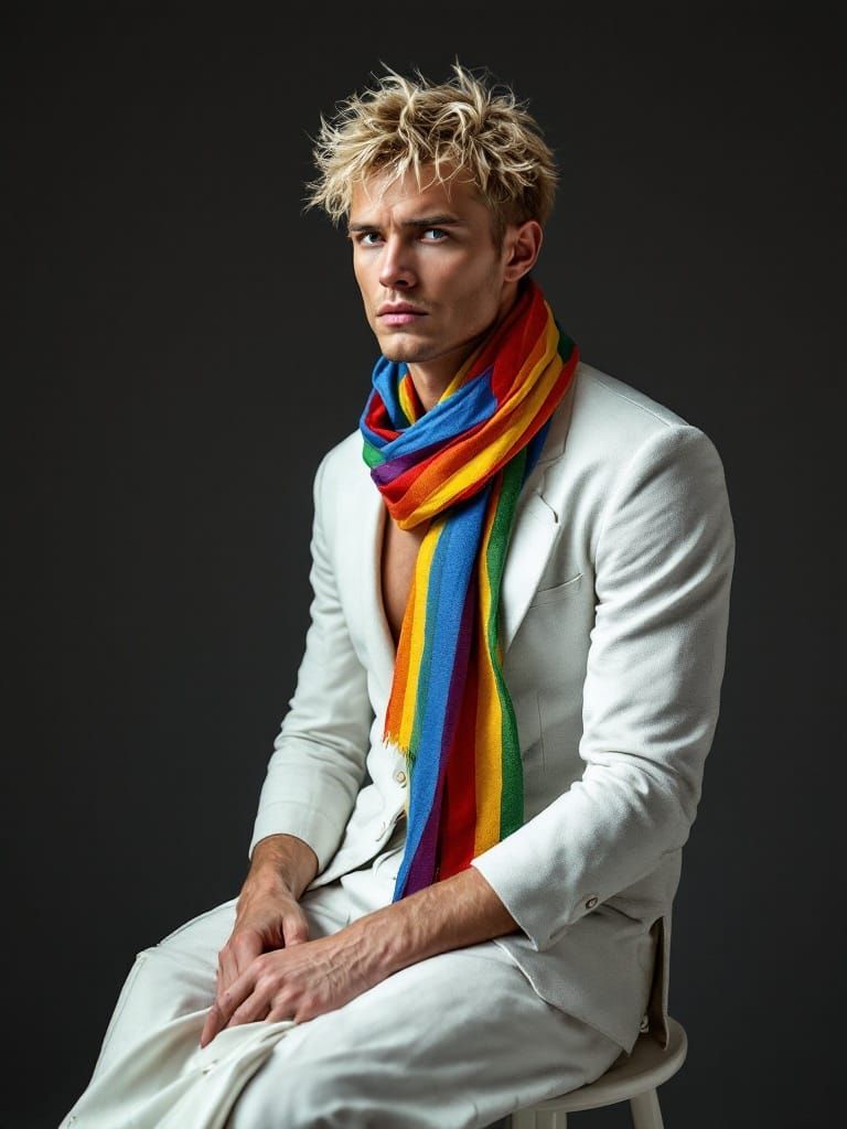 Haute Couture Model in Elegant Givenchy Dress