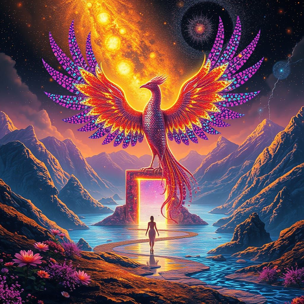 Phoenix of Luminescence: A Portal of Infinite Reflections