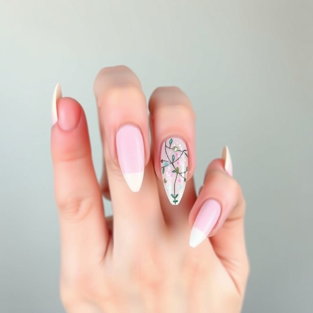 Pastel Whimsy Nails in Delicate Digital Art