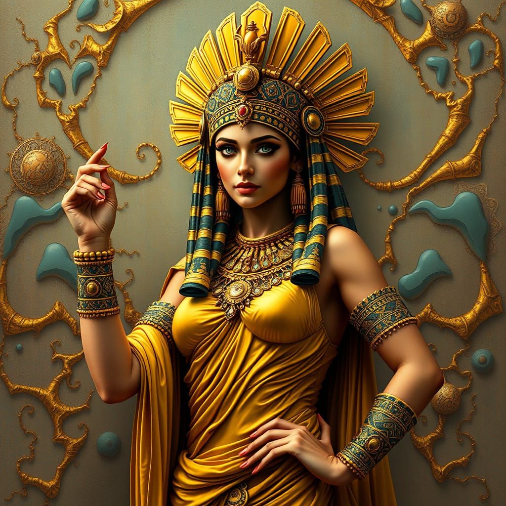 Cleopatra in Dreamlike Surreal Matte Art