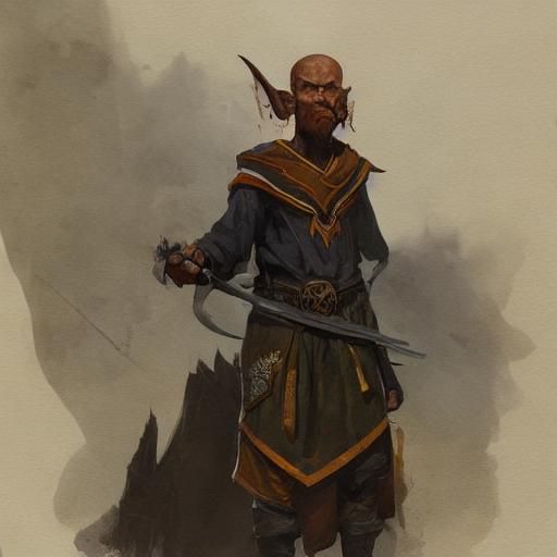 Sinister Wood Elf Monk Portrait