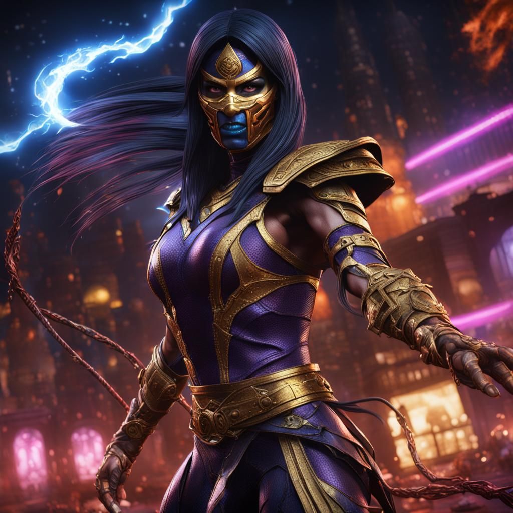 Mileena as Elektra: Detailed Fantasy Concept Art