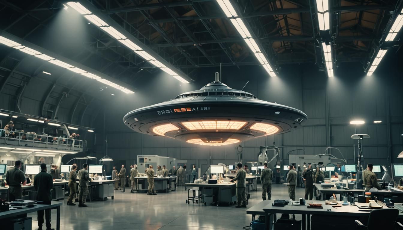 Flying Saucer Discovered in Area 51: Professional Photo