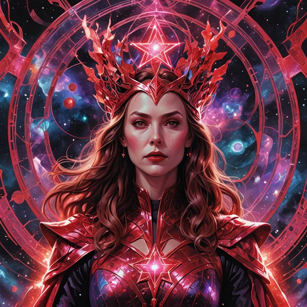 Scarlet Witch Astral Projection Holographic Illustration