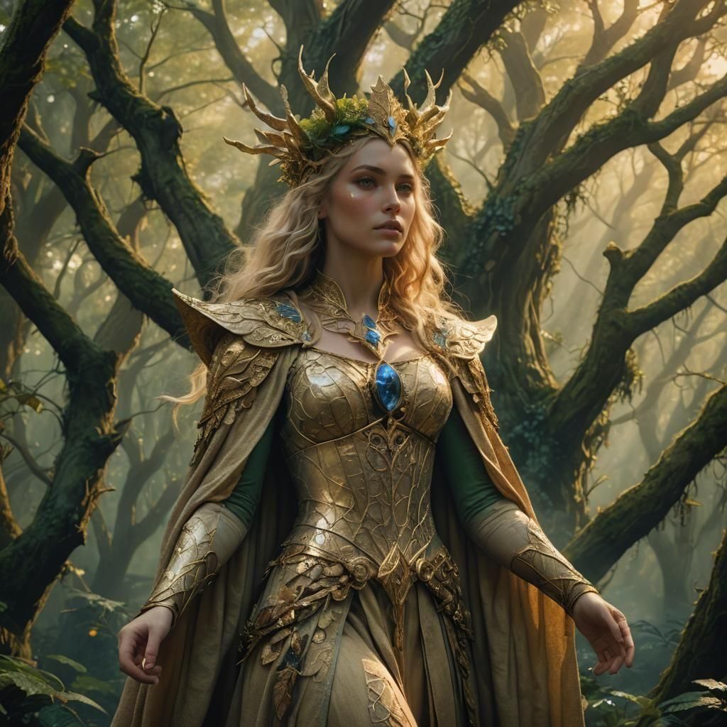 Fantastical Gold Forest Matte Painting in Unreal Engine