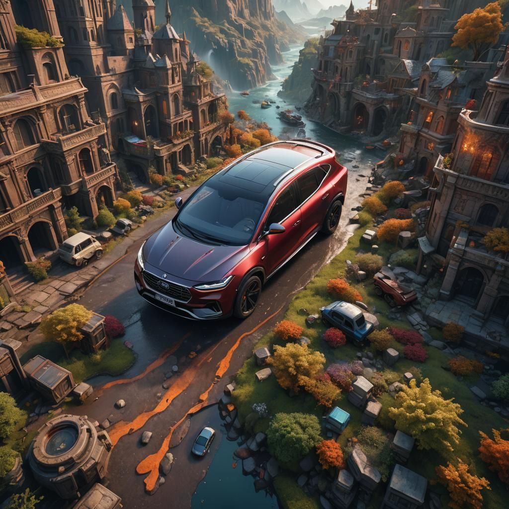 Extremely Expensive Car as Detailed Matte Painting