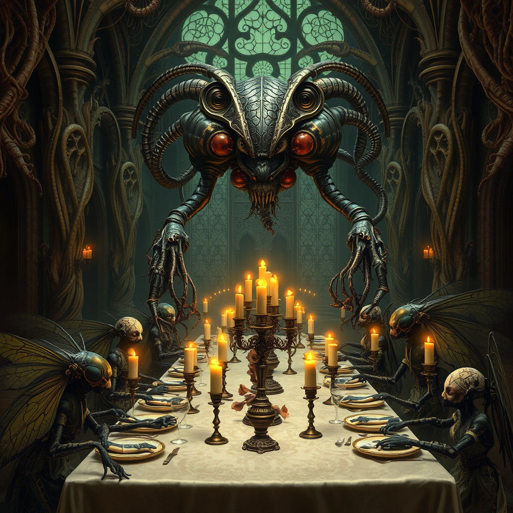 Biomechanical Gothic Horror Dinner Party