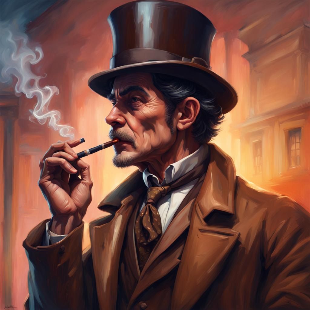 Detective Investigates a Murder Scene with Splash Art Style