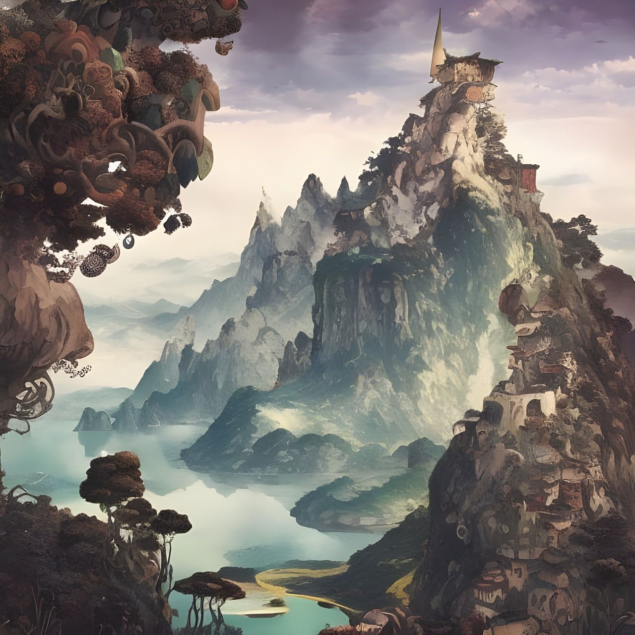 Surreal Mountain Cornucopia: A Bird's-Eye View