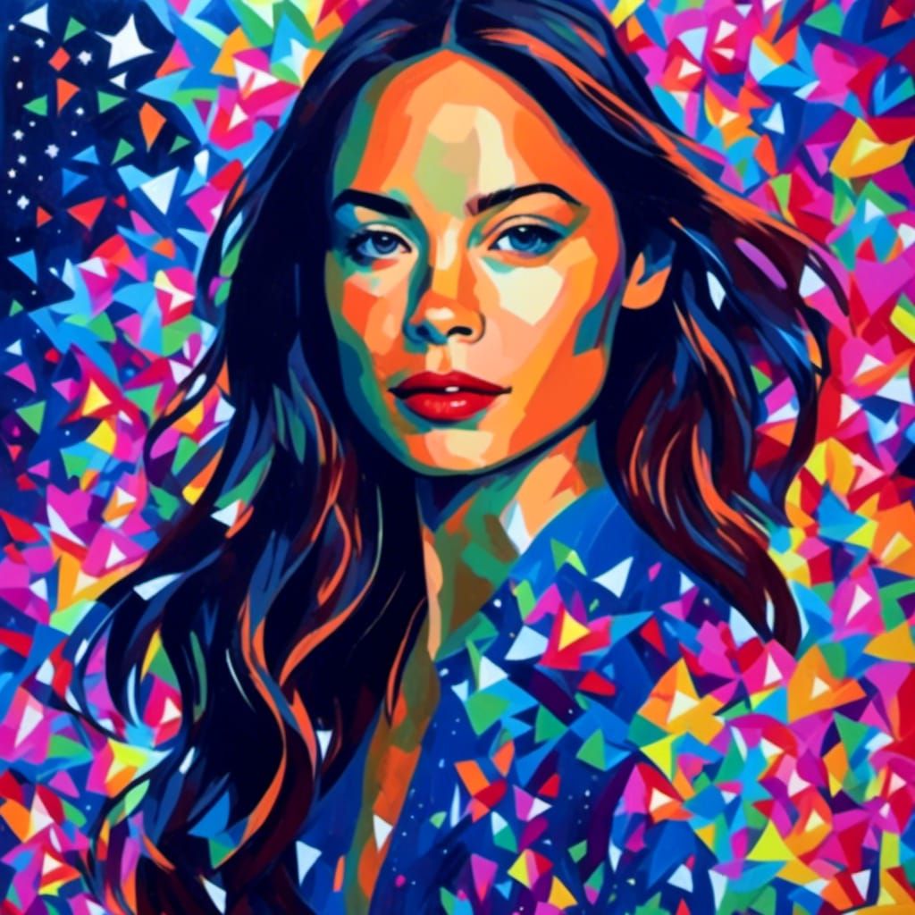 Femme Fatale in Celestial Glow