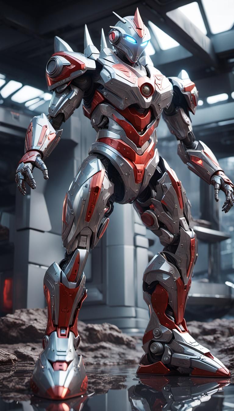 Epic Ultraman vs Kaiju Battle in Sci-Fi Setting