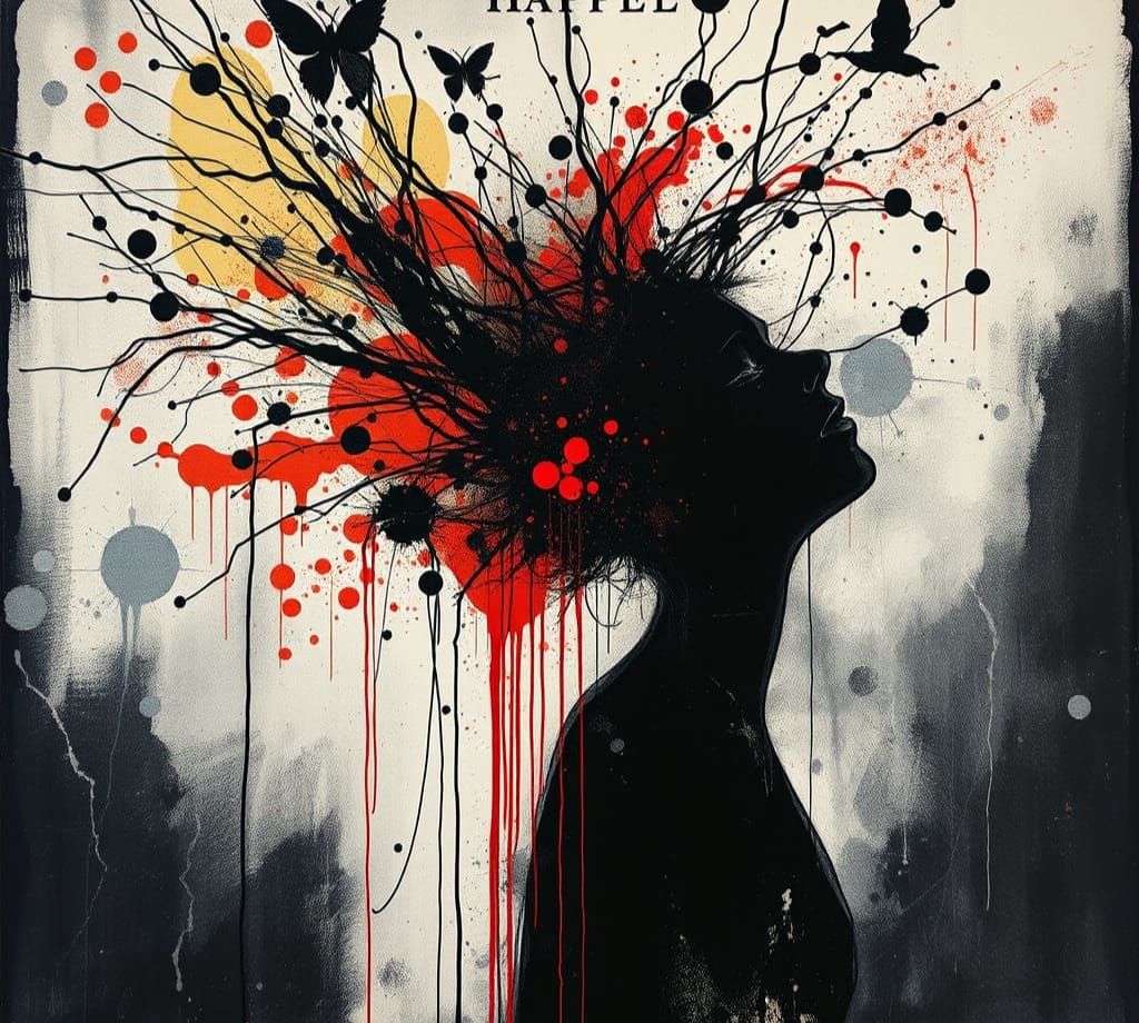 Abstract Art Brut Mindscapes in Grunge Style