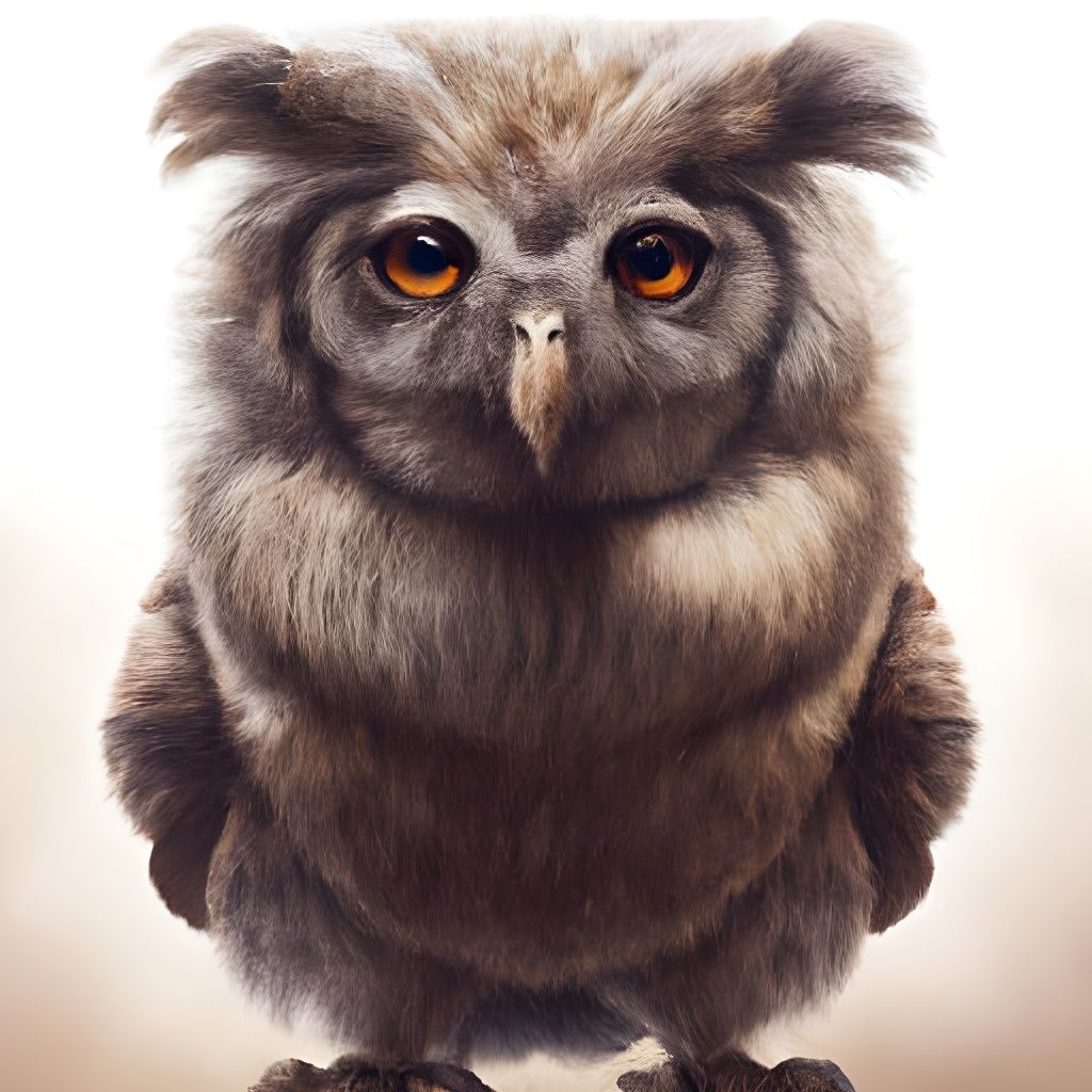 Hyperrealistic Owlbear: Owl Head on Bear Body