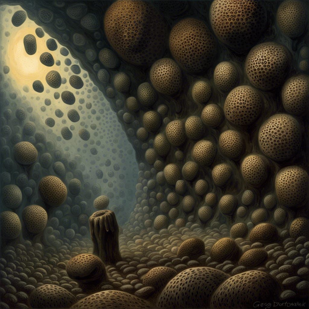 Trypophobia Horror in Gustave Doré Style