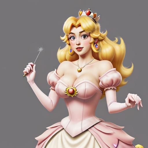 Princess Peach: The damsel in distress by Bowser.
