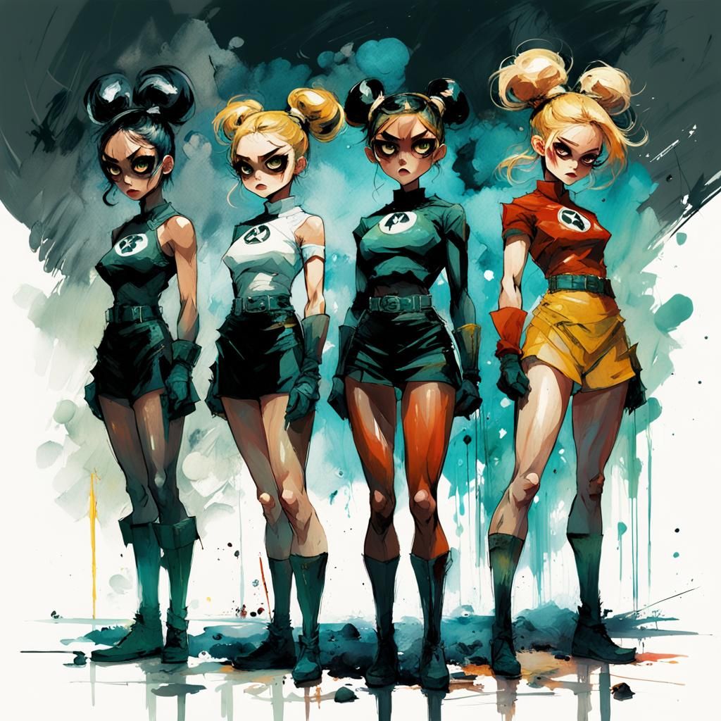 The Powerpuff Girls, buns,