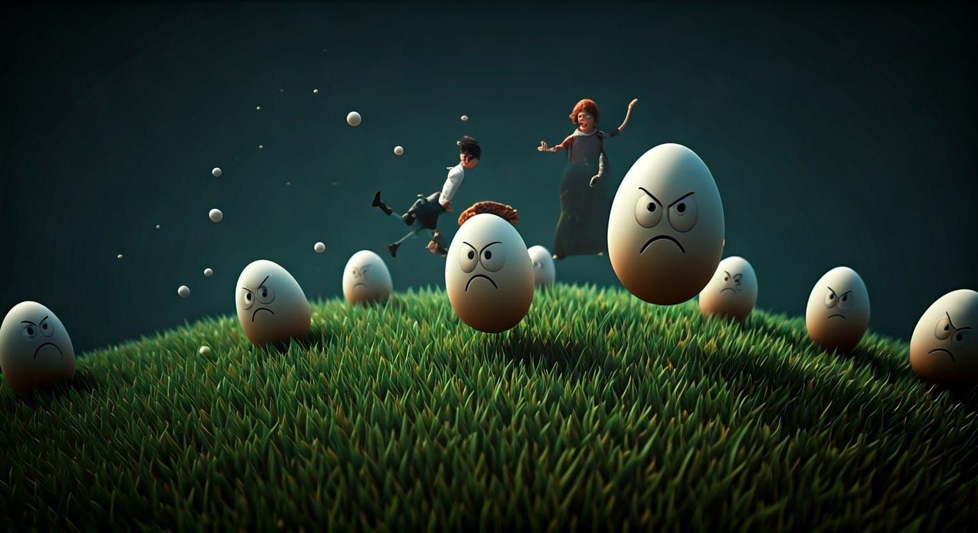 Angry Eggs Chase Jack and Jill Down a Green Hill in Stunning...