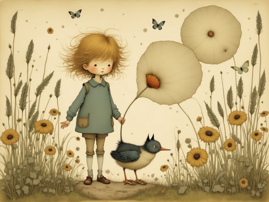 Whimsical Dreamer in a Delicate World