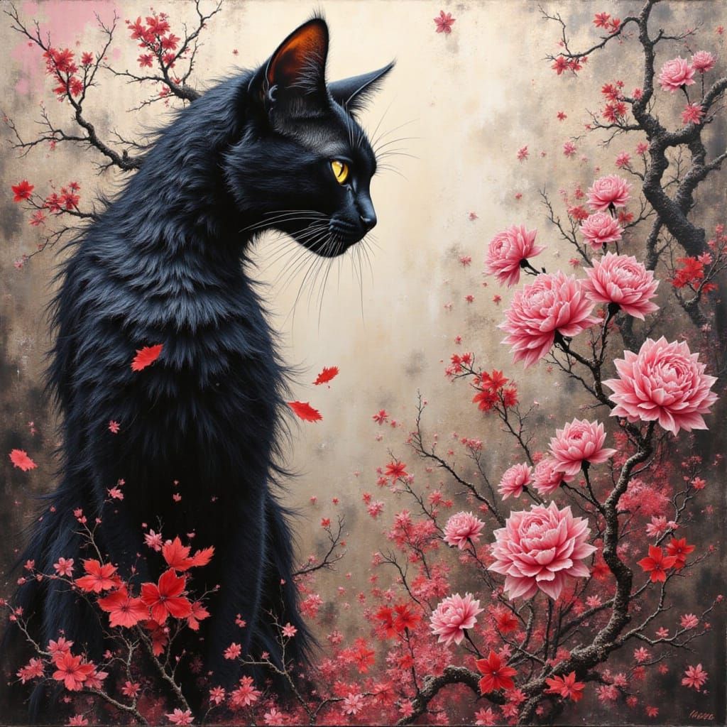 Cheshire Cat by Jeremy Mann, fusion between abstract reality...