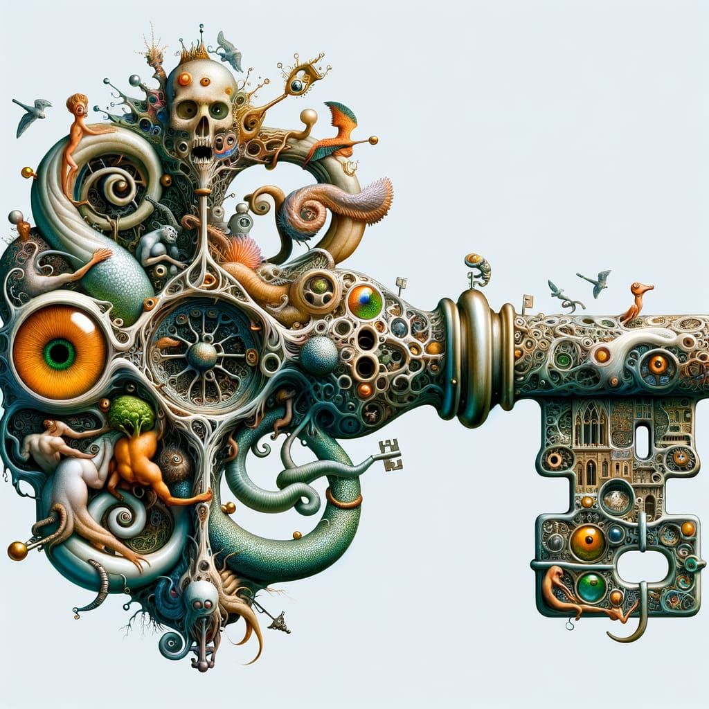 Surreal Key in Late Medieval Style