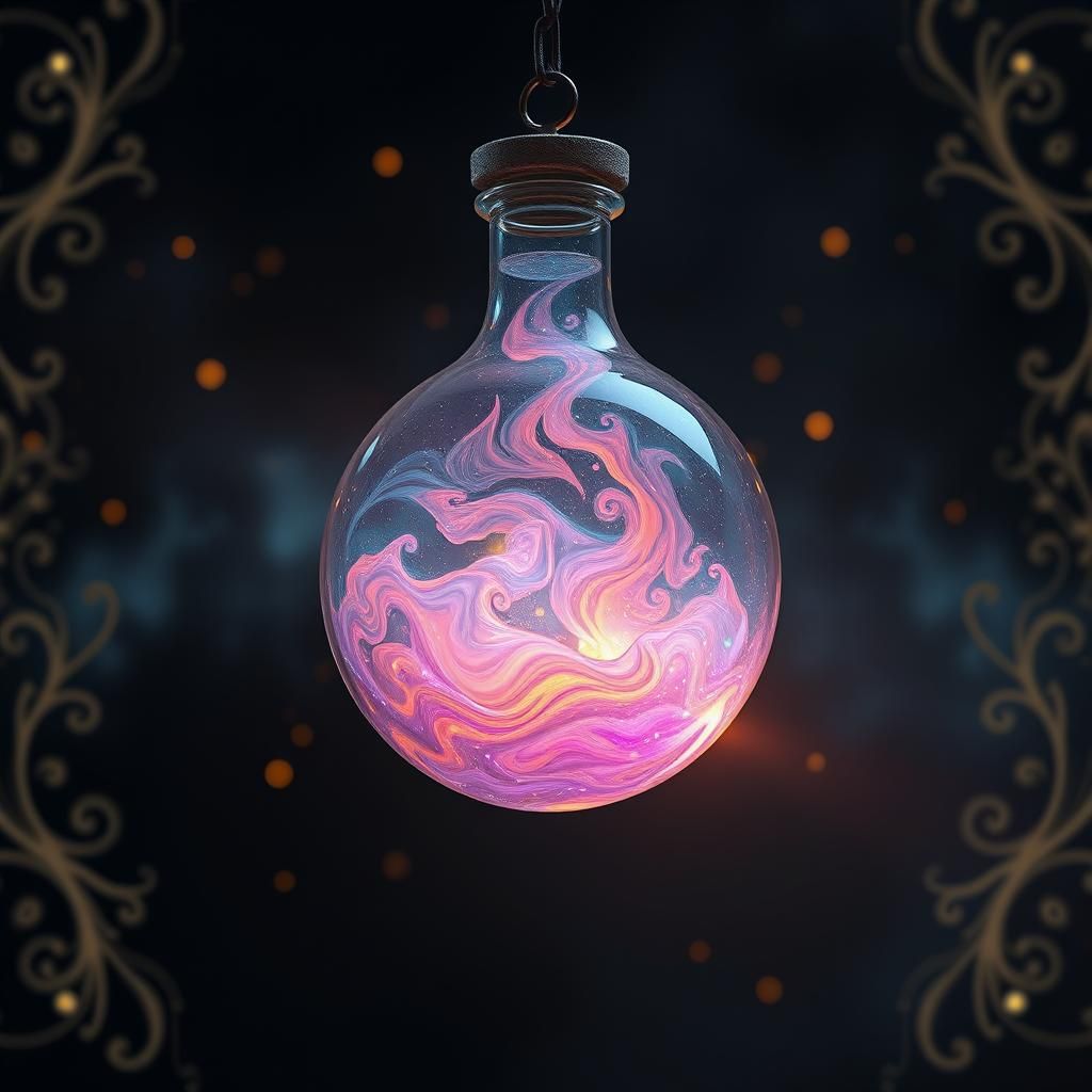 Mystical Vial Captures a Fantastical Night Sky