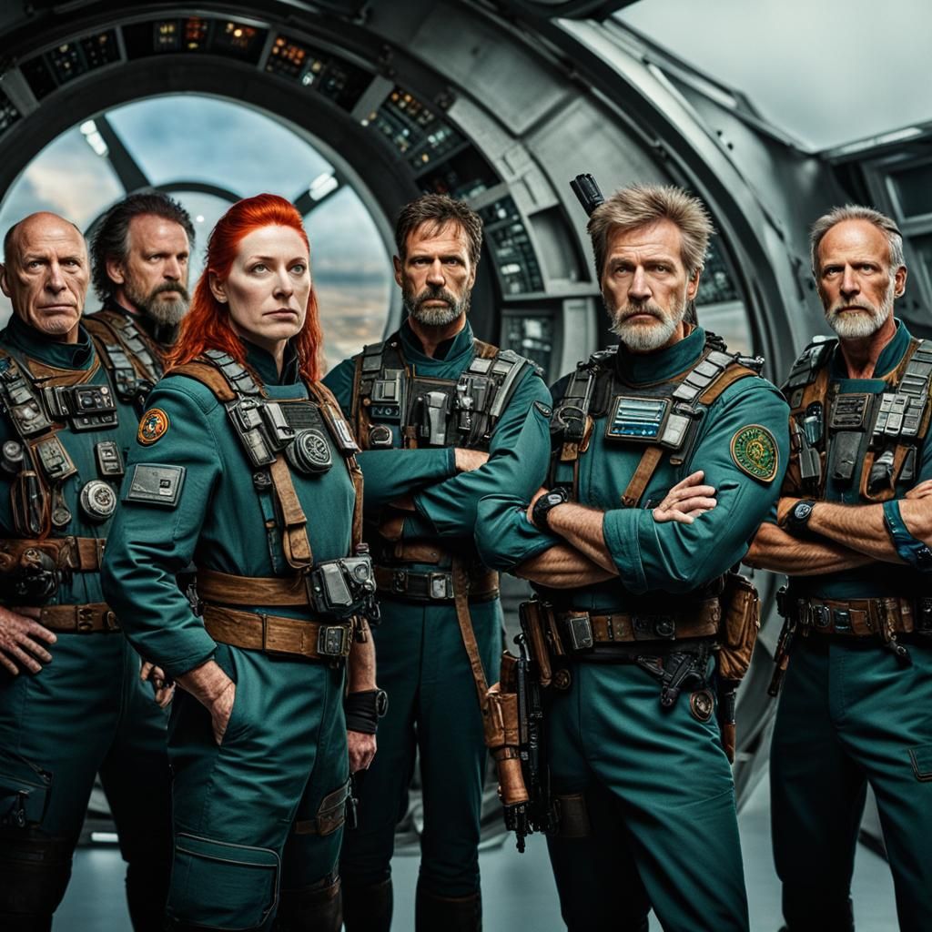 CelticPunk Starship Crew Portrait in Studio Lighting