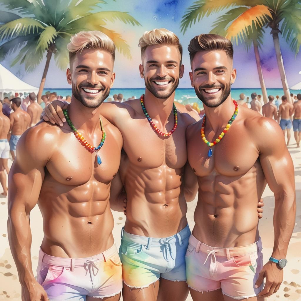 All Male Beach Party