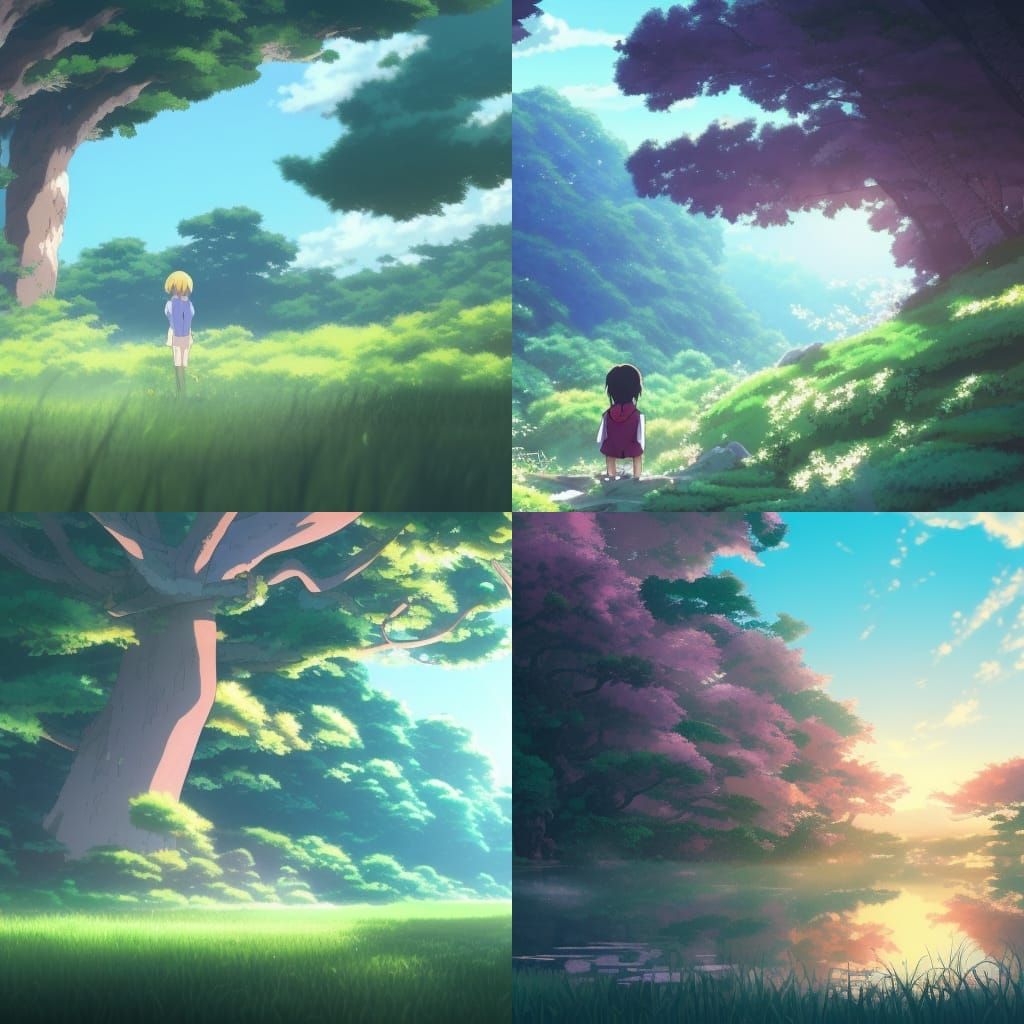 Anime Key Visual Inspired by Studio Ghibli