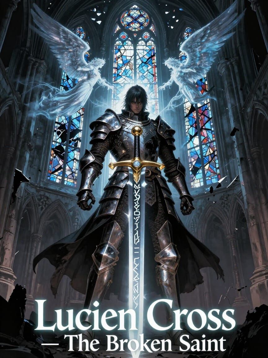 Lucien Cross Comic Cover: Broken Saint in Moonlit Ruins