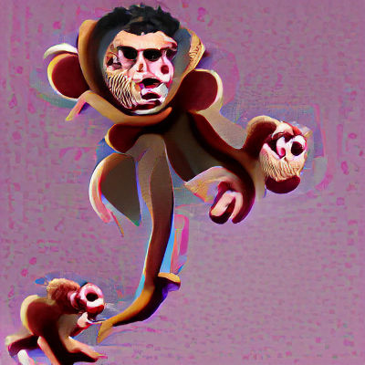 Expressive Monkey Creature Portrait