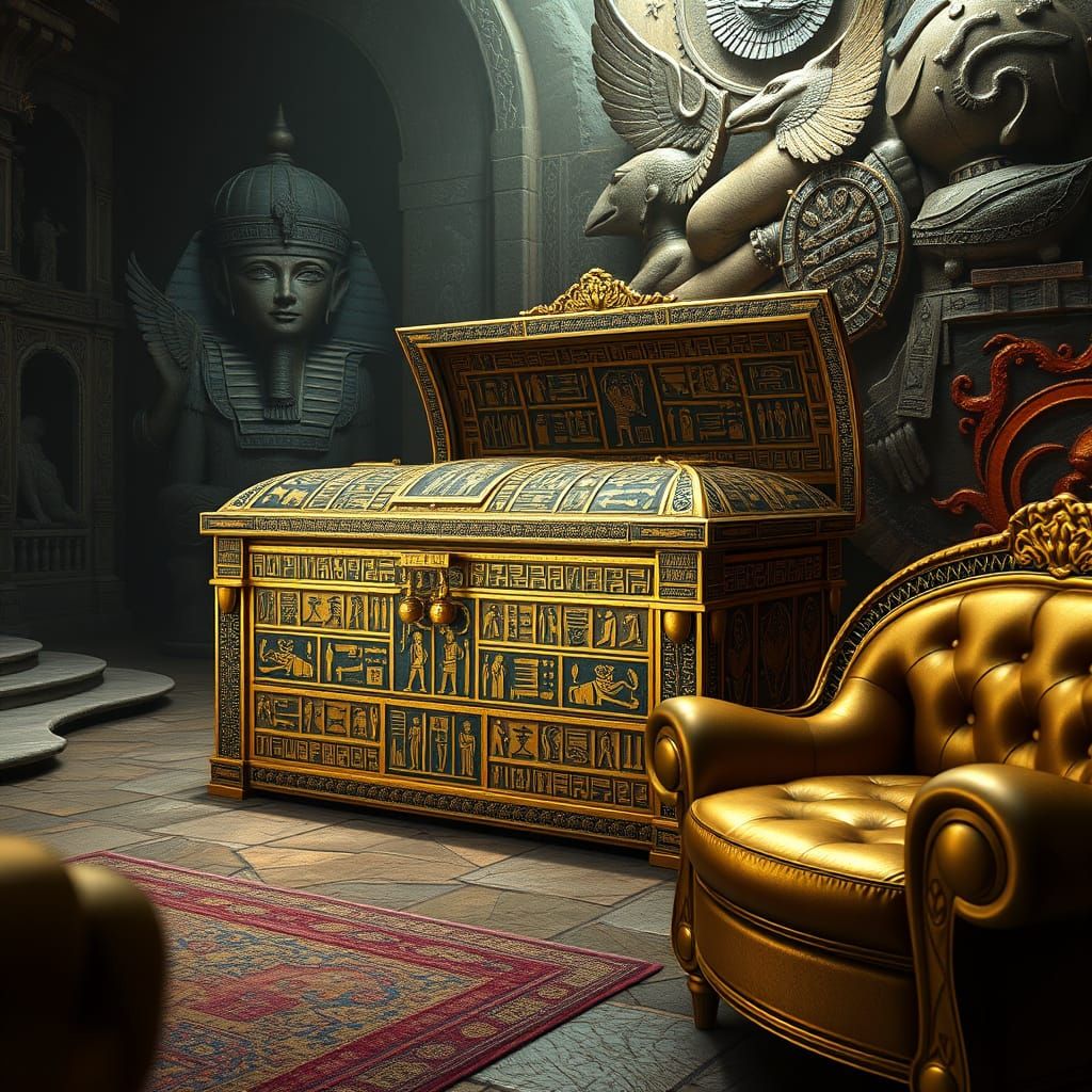 Ancient Egyptian Luxury in Hyper-Realistic Fantasy Art