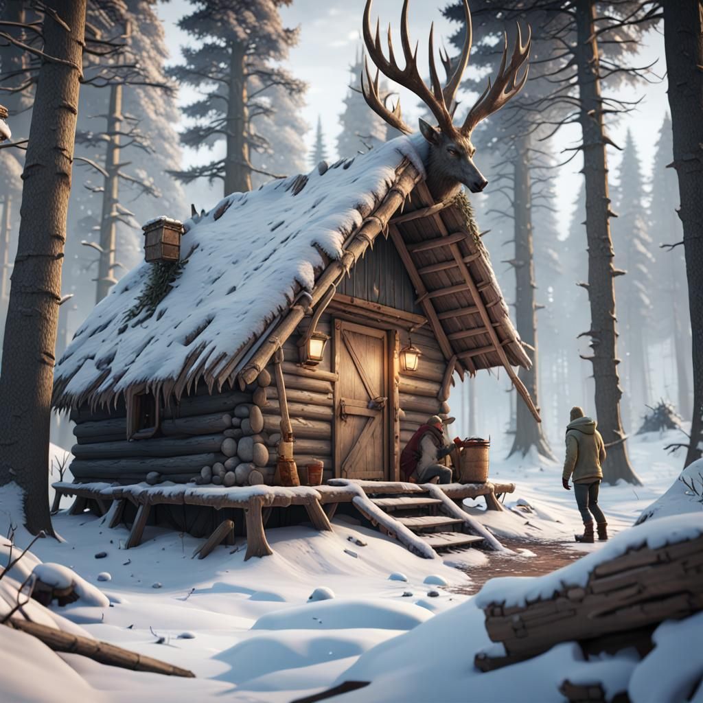 Man Builds Winter Cabin Watched by Wendigo