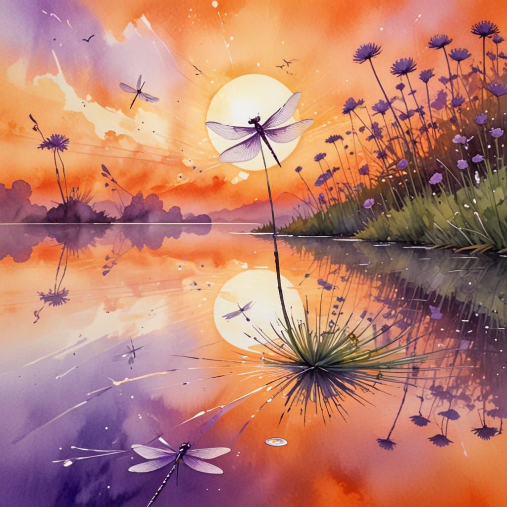 Surreal Whimsy with Optical Illusion Watercolor