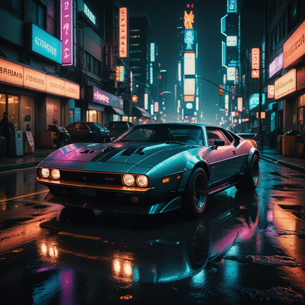 Cyberpunk Masterpiece: Neon City Night